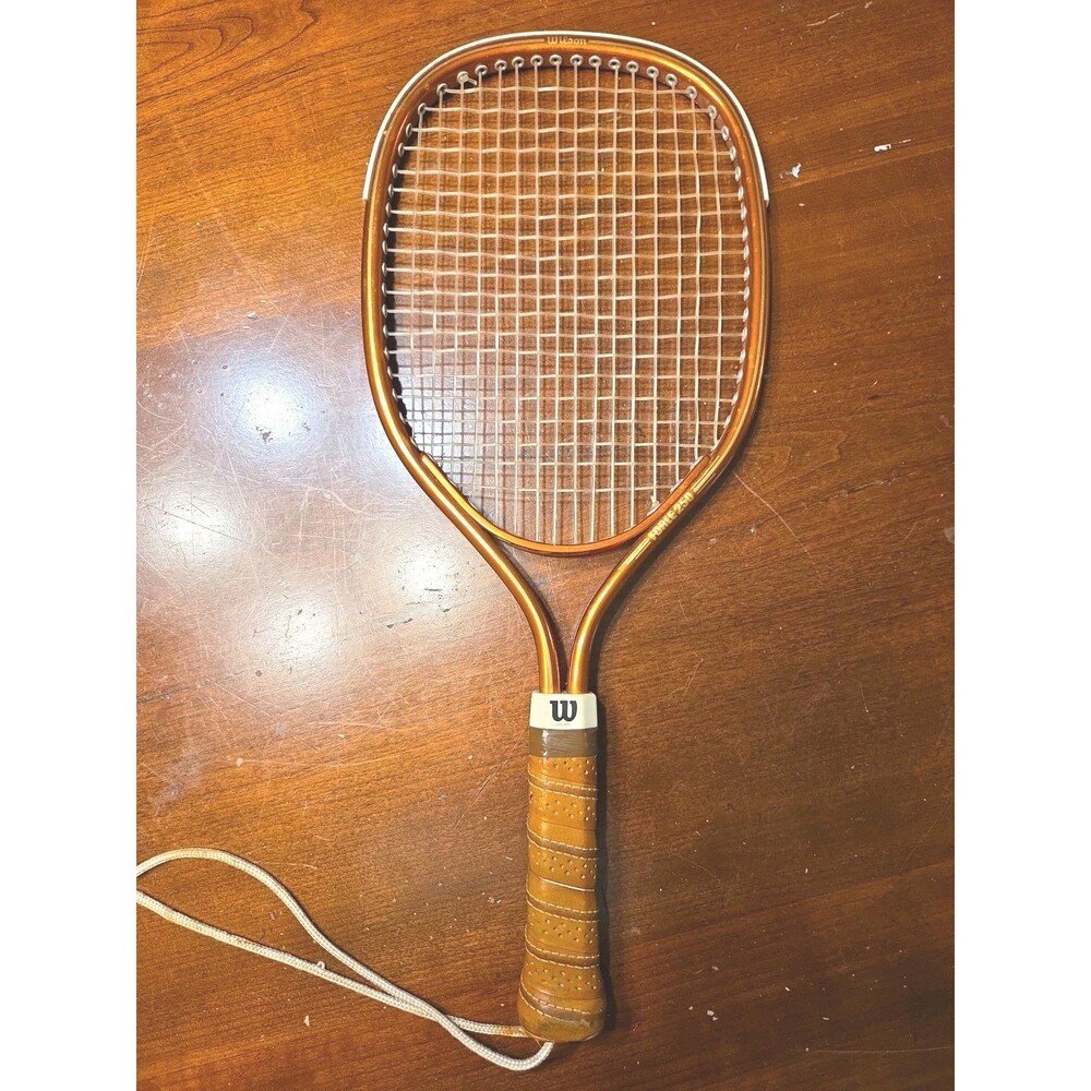 Vintage Wilson Force 250 Tennis Racquet Copper Aluminum Frame Leather Grip USA
